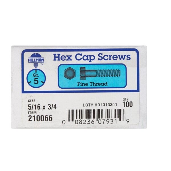 Hillman 210066 0.31 x 0.75 in. Grade 5 Cap Screw 57125 - main